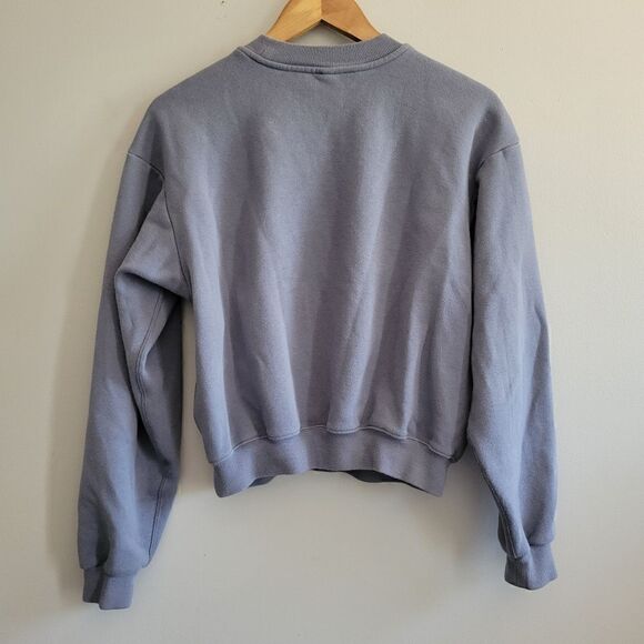 Skims Cotton Fleece Blue Classic Crewneck Small - Picture 4 of 6